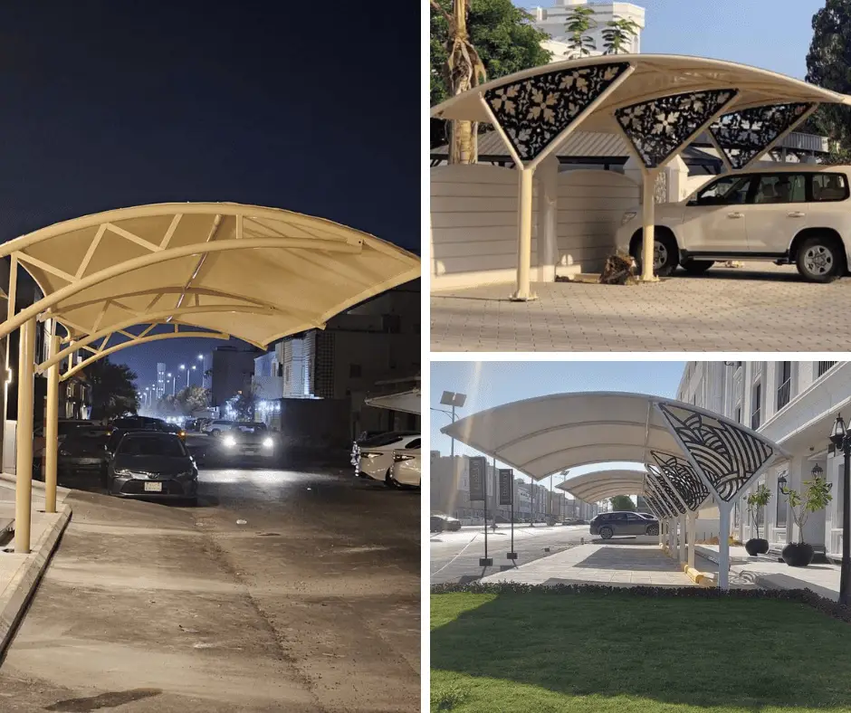 مظلات سيارات قماش حي الجامعيين بالدمام | اسعار قماش PVC الماني وكوري 2026